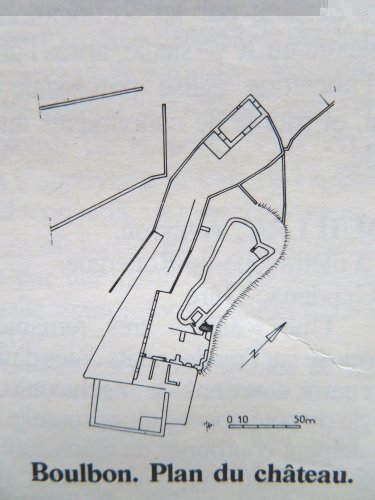 Boulbon plan du chteau d'aprs les sources