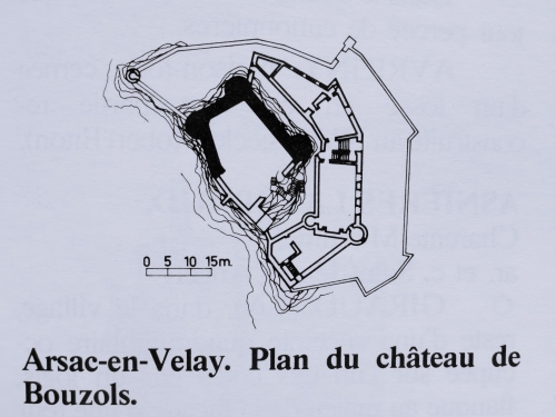 Plan de Bouzols d'aprs les sources