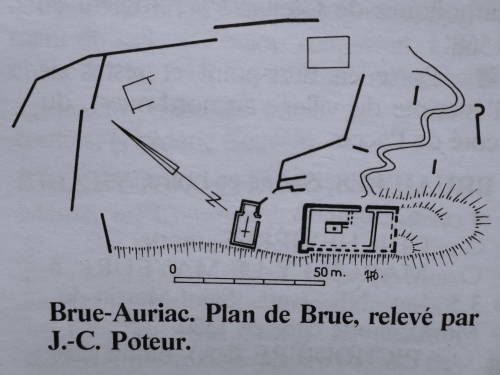 Plan du chteau de Brue-Auriac d'aprs les sources