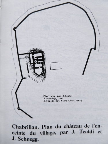 Plan du château de Chabrillan d'après les sources