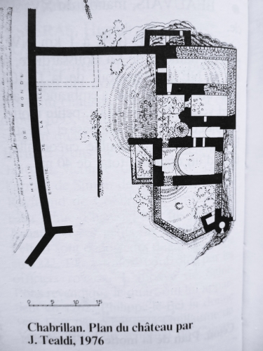 Plan du château de Chabrillan d'après les sources