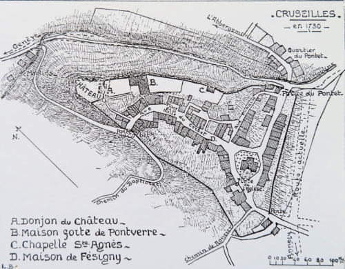 Plan de Cruseilles d'aprs les sources