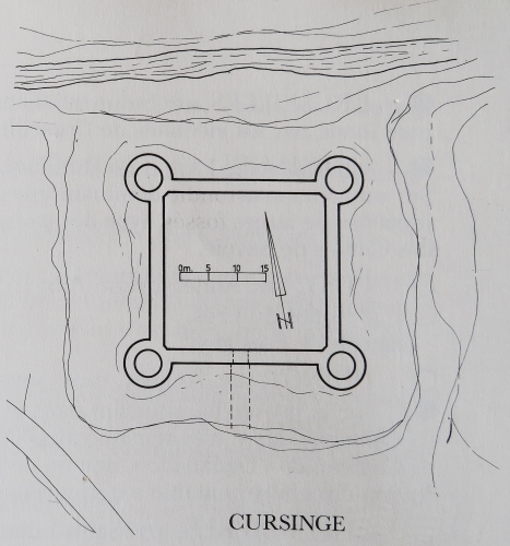 Plan du chteau de Cursinges d'aprs bibliographie