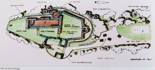 Plan d'amnagement du chteau de Faucigny d'aprs les sources