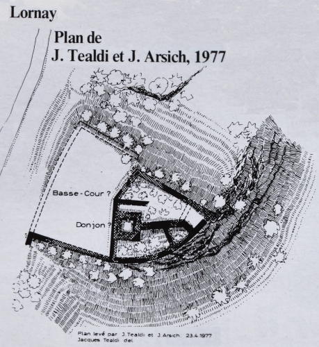 Plan du chteau de La Cour  Lornay d'aprs les sources