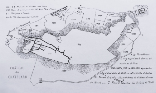 Reprsentation du chteau du Chtelard d'aprs les sources