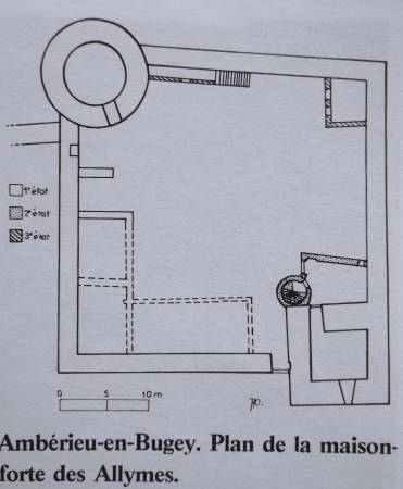 Plan du château des Allymes