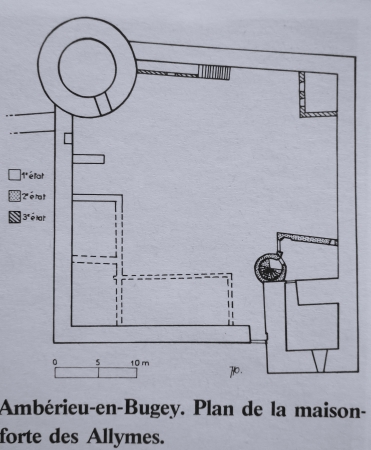 Plan du chteau des Allymes