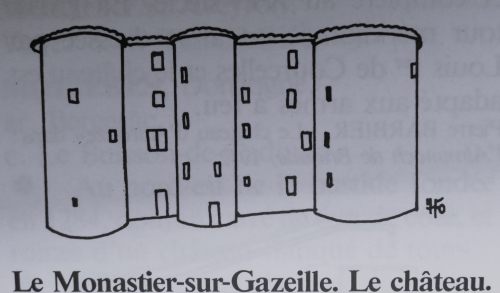 Dessin du Monastier sur Gazeille d'après source