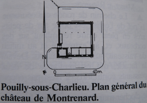 Plan du château de Montrenard d'après les sources