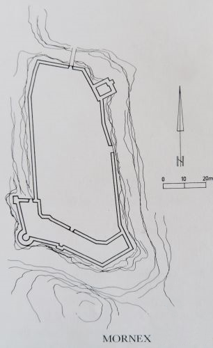 Plan du chteau de Mornex d'aprs bibliographie