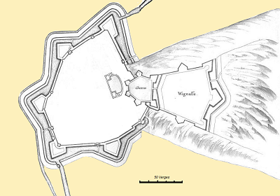 Plan d'Orange au XVIe sicle d'aprs les sources du site l'Amelier