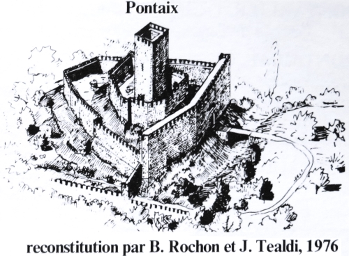 Reconstitution du chteau de Pontaix d'aprs la source