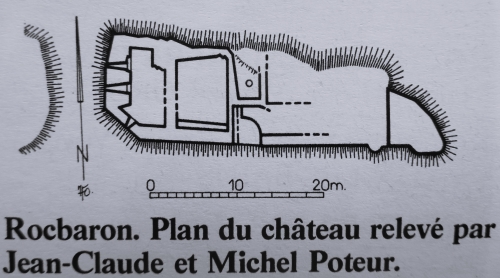 Plan du château de Rocbaron d'après les sources