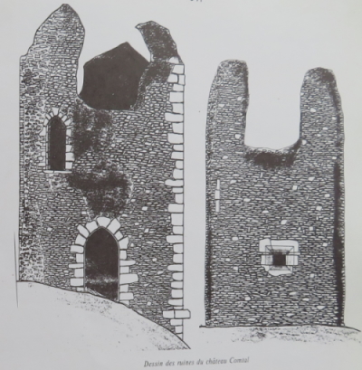 Dessin des ruines d'Hry d'aprs les sources
