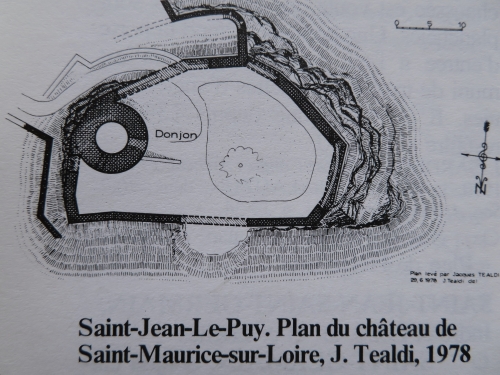 Plan du château de Saint Maurice sur Loire d'après les sources