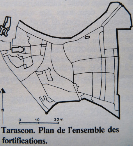 Tarascon plan de la ville d'après les sources