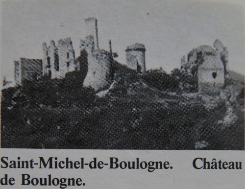 Photo du château de Boulogne d'après bibliographie