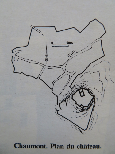 Plan du chteau de Chaumont d'aprs les sources