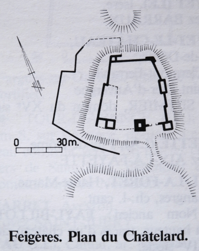 Ruines de Feigères d'après les sources Ruines de Feigères d'après les sources